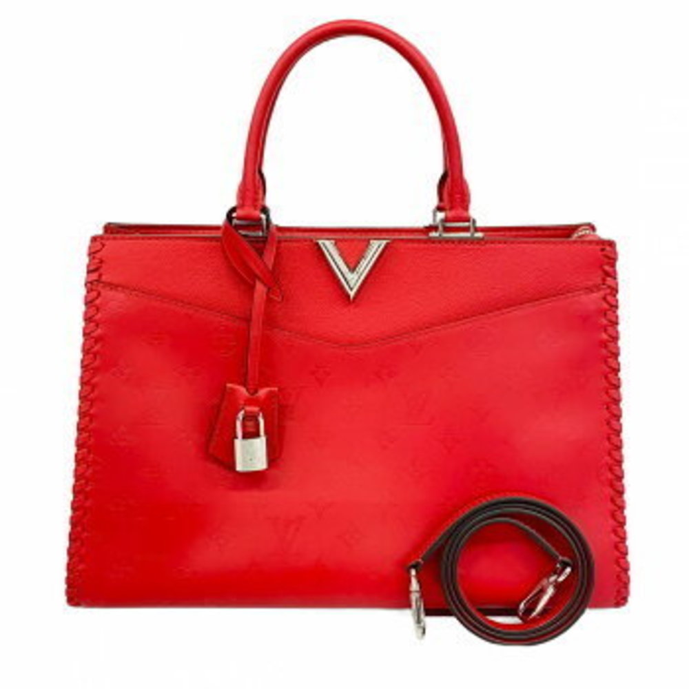 Louis Vuitton Monogram Very Zip Tote Ruby Red Handbag